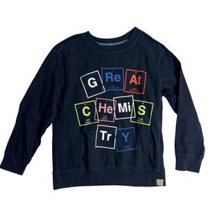 Peek Kids Great Chemistry Periodic Table Long Sleeve Science Shirt Navy Blue M/8